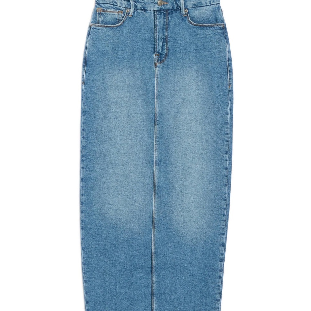 Good American Blue Maxi Skirt Denim Classic